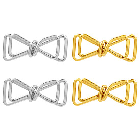 304 Stainless Steel Link Connector Charms, Bowknot