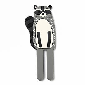 Adorable autocollant magnétique multifonction acrylique pour réfrigérateur aimants pour réfrigérateur crochet suspendu, raton laveur
