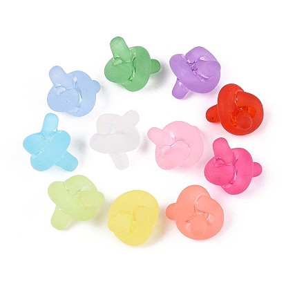 Матовые прозрачные акриловые бусины, узел