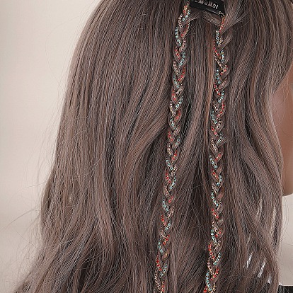 Металлические заколки для волос, с цепочкой для наращивания волос со стразами, аксессуары для волос для женщин и девочек