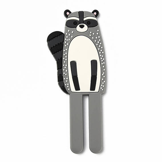 Cute Multifunction Acrylic Magnetic Refrigerator Sticker Fridge Magnets Hanging Hook, Raccoon