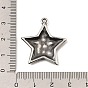 304 Stainless Steel Pendants, Star Charm