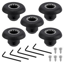 304 Stainless Steel & Rubber Wheel Hub Adapter with Allen Key, Universal Drive Socket Replacement Kit