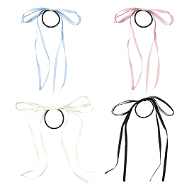 4 шт. 4 цветные атласные резинки для волос, бантом, резинки для волос/аксессуары для волос