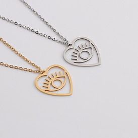 Stylish Devil Eye Jewelry: Heart Necklace for Women - DIY Design