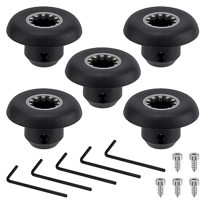 304 Stainless Steel & Rubber Wheel Hub Adapter with Allen Key, Universal Drive Socket Replacement Kit