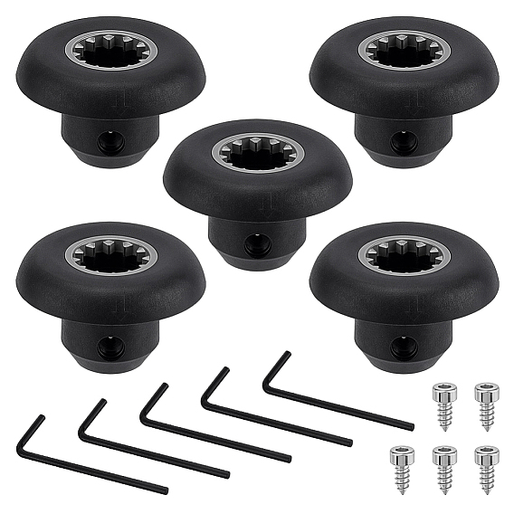 304 Stainless Steel & Rubber Wheel Hub Adapter with Allen Key, Universal Drive Socket Replacement Kit