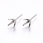 201 Stainless Steel Stud Earring Findings, with 304 Stainless Steel Pin