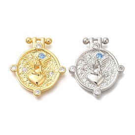 Латунные микро проложить кубического циркония подвески, часы прелести