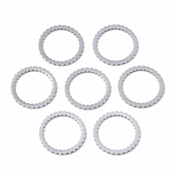 201 Stainless Steel Linking Rings, Laser Cut, Ring