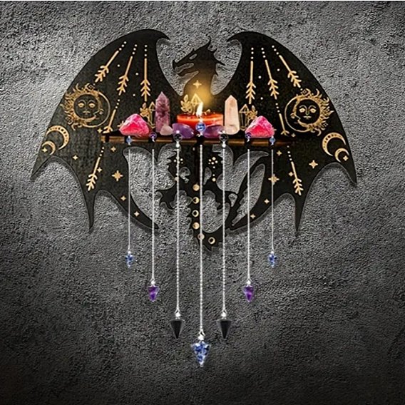 Настенные деревянные маятниковые держатели для биолокации, хрустальный подсвечник, принадлежности для колдовства