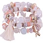 Metal Tower Tassel Candy Bead Multi-layer Fashion Bracelet for Chic Style