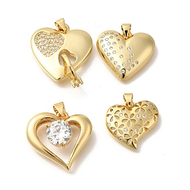 Покрытие стойки латунь с подвесками из фианита, долговечный, без свинца и без кадмия, сердце прелести