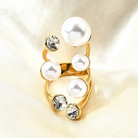 304 Кольца-манжеты из нержавеющей стали, кубического циркония и пластика для женщин