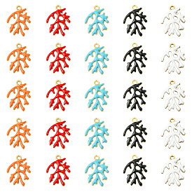 30 шт. Подвески из сплава эмали, ветки прелести, стойки покрытие, без кадмия, без никеля и без свинца