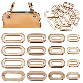 16 шт. 4 стиль цинковый сплав ввинчивающаяся люверсная фурнитура, для изготовления пакетов, овальные