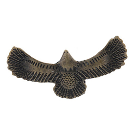 Alloy Bolo Tie Slides Clasp Accessories, with Iron Button, for DIY Bolo Tie Making, Nickel Free, Eagle