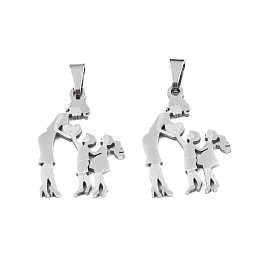 201 Stainless Steel Pendants, Laser Cut, Human