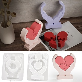 Valentine's Day Silicone Molds, Decoration Molds, Gesso Resin Casting Molds, White