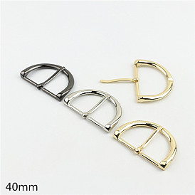 Zinc Alloy Semicircle Buckle Adjuster, Metal Roller Buckles Belts Hardware Pin Buckle, for Luggage Belt Craft DIY Accessories