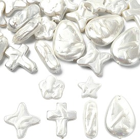 30шт 6 стили перламутровые стеклянные жемчужные бусины, разнообразные