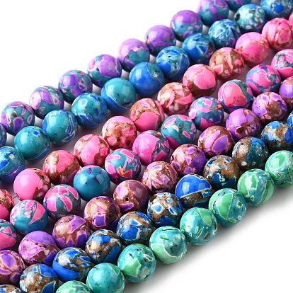 Крашеные нити из натурального магнезита, круглые