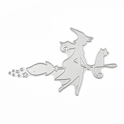 Halloween Witch Carbon Steel Cutting Dies Stencils, for DIY Scrapbooking/Photo Album, Decorative Embossing DIY Paper Card