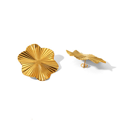 Винтажные преувеличенные серьги-гвоздики из нержавеющей стали в виде цветка