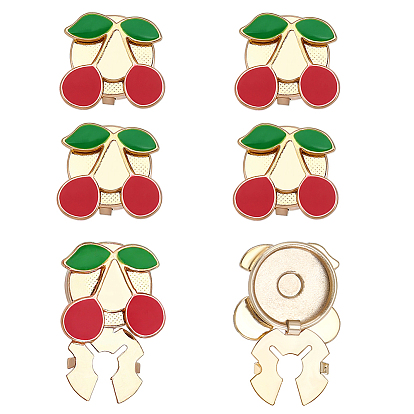 6Pcs Zinc Alloy Cufflinks, with Enamel, Light Gold