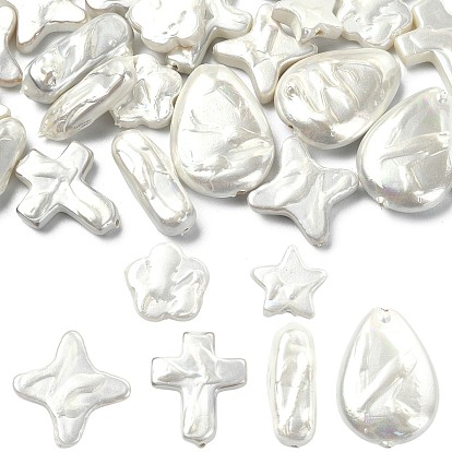 30шт 6 стили перламутровые стеклянные жемчужные бусины, разнообразные