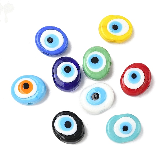 Ручной зло бусины глаз, овальные