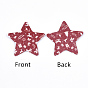 PU Leather Big Pendants, Christmas Theme, Star