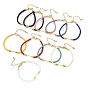 Nylon Cord Bracelet Making, with Brass Beadable Bar, Golden
