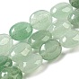 Naturelles aventurine verte brins de perles, Ovale Plat
