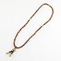 Wrap Style Buddhist Jewelry Bulinga Keva Wood Round Bead Bracelets or Necklaces