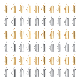 100 шт. 2 цвета 304 нержавеющая сталь слайдер на конце зажима трубки, торцевые крышки слайдера