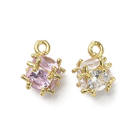 Кулон из циркония, ромб, реальный 18 k позолоченный