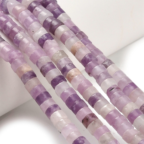 Натуральный лепидолит / пурпурный слюдяный камень бисер пряди, диск, Heishi бусы