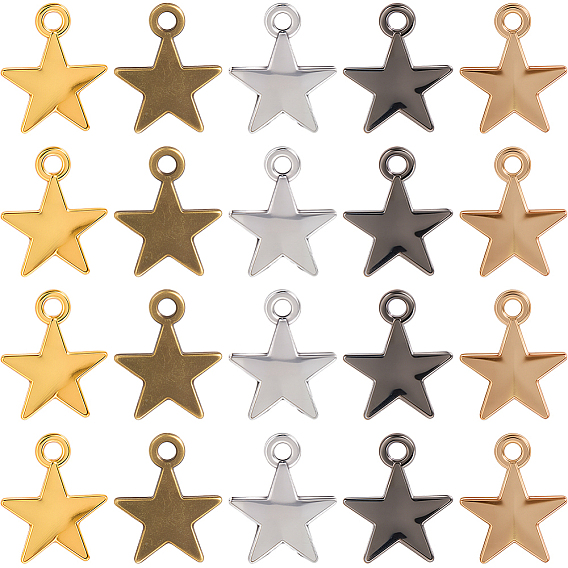 150 шт 5 цвета подвески из сплава в тибетском стиле, звезды прелести