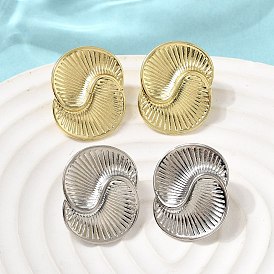 Изогнутые латунные серьги-гвоздики, долговечный, стойки покрытие, без свинца и без кадмия