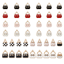 42 шт 10 стили подвески из сплава эмали, сумочка очарование