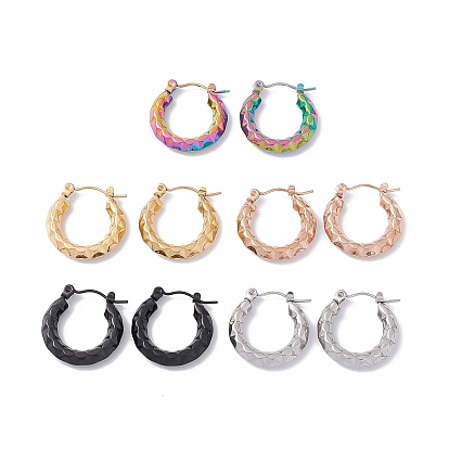 304 Stainless Steel Chunky Hoop Earrings for Women Ion Plating(IP)