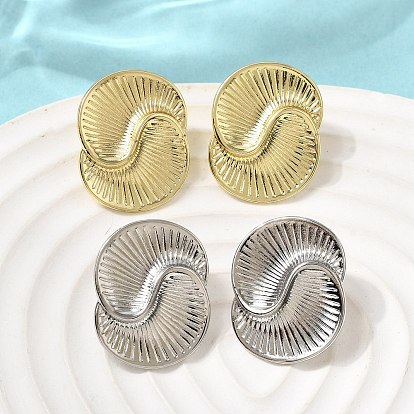 Изогнутые латунные серьги-гвоздики, долговечный, стойки покрытие, без свинца и без кадмия