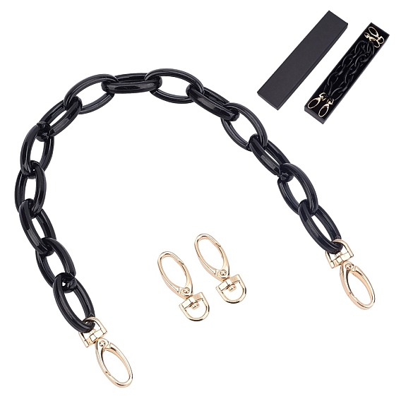 Acrylic Bag Strap, with Alloy Lobster Clasps & Swivel Clasps, for Bag Straps Replacement Accessories