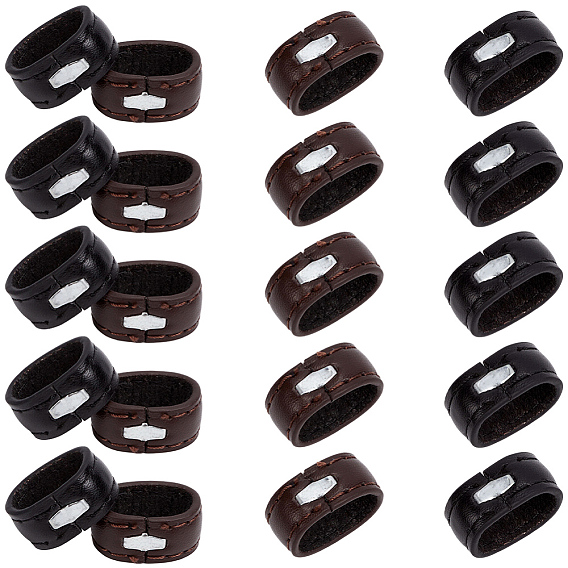 20Pcs 2 Colors Cowhide Belt Loop Ring