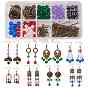 DIY Dangle Earring Making, with Alloy Links, Natural Malaysia Jade, Non-Magnetic Synthetic Hematite Beads, Iron Pins and Brass Earring Hooks