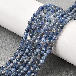 Natural Kyanite Beads Strands, Faceted, Round