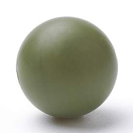 Food Grade Eco-Friendly Silicone Focal Beads, Round