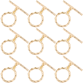 12шт латунные застежки, кольцо, долговечный, реальный 18 k позолоченный, без никеля , кольцо