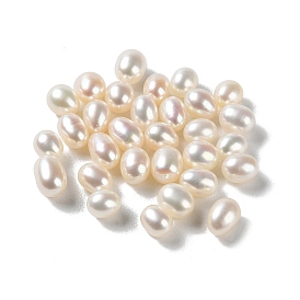 Perles de nacre naturelle, perle de culture d'eau douce, non percé / pas de trou, ovale, note 6a+
